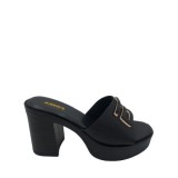 ΓΥΝΑΙΚΕΙΟ ΠΕΔΙΛΟ MULES ADAM'S SHOES ΟΙΚΟΛΟΓΙΚΟ ΔΕΡΜΑ ΜΑΥΡΟ 829-24018-BLACK