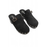 ΓΥΝΑΙΚΕΙA CLOGS ALTA MODA ΣΥΝΘΕΤΙΚΟ ΔΕΡΜΑ ΚΑΣΤΟΡΙ ΕΠΕΝΔΥΣΗ ΓΟΥΝΑΣ ΜΑΥΡΟ Τ1166-BLACK
