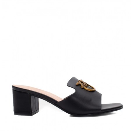 ΓΥΝΑΙΚΕΙΟ ΠΕΔΙΛΟ MULE BUYBRAND ΣΥΝΘΕΤΙΚΟ ΔΕΡΜΑ ΜΑΥΡΟ ΧΡΥΣΗ ΑΓΚΡΑΦΑ BB832-1/BLACK