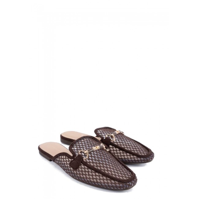 ΓΥΝΑΙΚΕΙΟ ΠΕΔΙΛΟ MULE BUYBRAND ΣΥΝΘΕΤΙΚΟ ΔΕΡΜΑ ΚΑΦΕ 9757-BROWN
