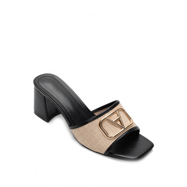 ΓΥΝΑΙΚΕΙΟ ΠΕΔΙΛΟ MULE BUYBRAND ΣΥΝΘΕΤΙΚΟ ΔΕΡΜΑ ΨΑΘΑ ΜΑΥΡΟ ΧΡΥΣΗ ΑΓΚΡΑΦΑ BB932-1/BLACK