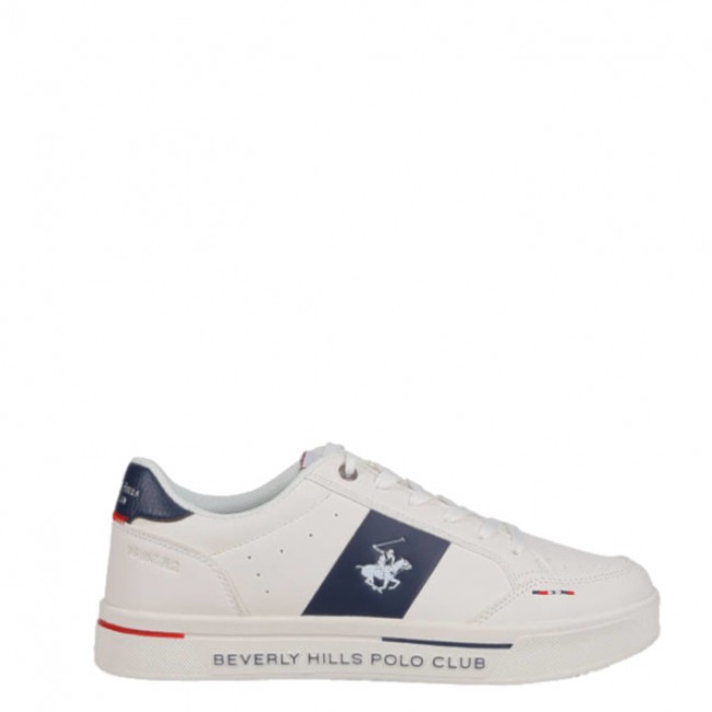 ΑΝΔΡΙΚΟ SNEAKER BEVERLY HILLS POLO CLUB ΣΥΝΘΕΤΙΚΟ ΔΕΡΜΑ ΛΕΥΚΟ 100045874-013