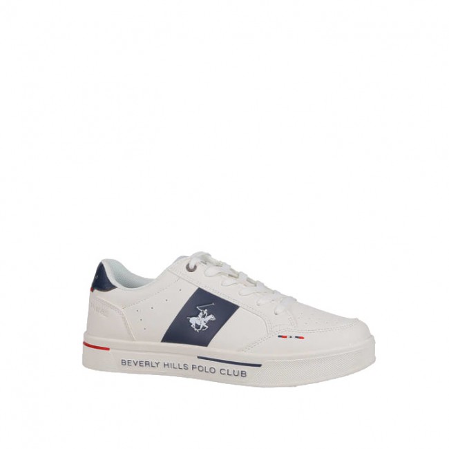 ΑΝΔΡΙΚΟ SNEAKER BEVERLY HILLS POLO CLUB ΣΥΝΘΕΤΙΚΟ ΔΕΡΜΑ ΛΕΥΚΟ 100045874-013