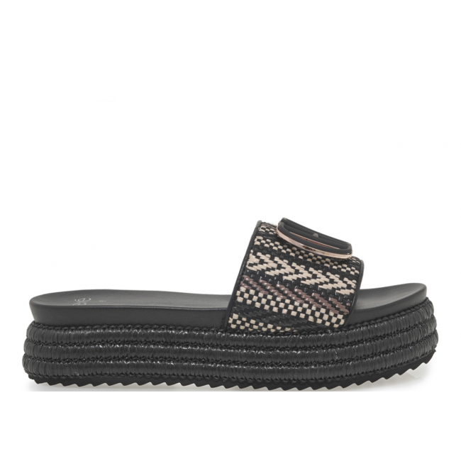 ΓΥΝΑΙΚΕΙΑ FLATFORMS EXE ΨΑΘΑ ΣΥΝΘΕΤΙΚΟ OFF WHITE ΜΑΥΡΟ U421A22334J1
