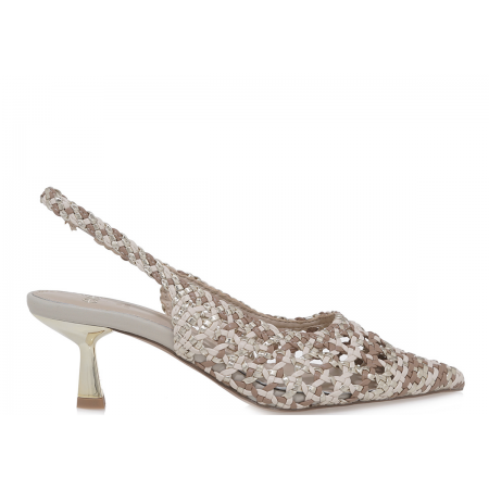 ΓΥΝΑΙΚΕΙΑ ΓΟΒΑ SLINGBACK EXE ΣΥΝΘΕΤΙΚΟ ΠΛΕΚΤΟ OFF WHITE ΠΟΛΥΧΡΩΜΟ U470085131L4