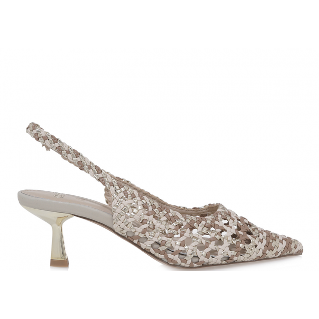 ΓΥΝΑΙΚΕΙΑ ΓΟΒΑ SLINGBACK EXE ΣΥΝΘΕΤΙΚΟ ΠΛΕΚΤΟ OFF WHITE ΠΟΛΥΧΡΩΜΟ U470085131L4