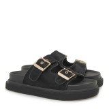 ΓΥΝΑΙΚΕΙΟ FLATFORM ΠΕΔΙΛΟ EXE ΔΕΡΜΑ ΜΑΥΡΟ ΠΟΝΥ ΧΡΥΣΗ ΤΟΚΑ U403R2322877