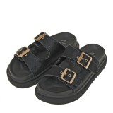 ΓΥΝΑΙΚΕΙΟ FLATFORM ΠΕΔΙΛΟ EXE ΔΕΡΜΑ ΜΑΥΡΟ ΠΟΝΥ ΧΡΥΣΗ ΤΟΚΑ U403R2322877