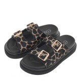 ΓΥΝΑΙΚΕΙΟ FLATFORM ΠΕΔΙΛΟ EXE ΔΕΡΜΑ ΜΑΥΡΟ GIRAFFE ΠΟΝΥ ΧΡΥΣΗ ΤΟΚΑ  U403R23228C6