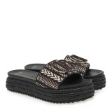 ΓΥΝΑΙΚΕΙΑ FLATFORMS EXE ΨΑΘΑ ΣΥΝΘΕΤΙΚΟ OFF WHITE ΜΑΥΡΟ U421A22334J1
