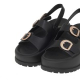 ΓΥΝΑΙΚΕΙΟ FLATFORM ΠΕΔΙΛΟ EXE ΣΥΝΘΕΤΙΚΟ ΔΕΡΜΑ ΜΑΥΡΟ ΧΡΥΣΗ ΤΟΚΑ U47000343001