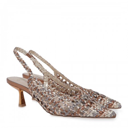 ΓΥΝΑΙΚΕΙΑ ΓΟΒΑ SLINGBACK EXE ΣΥΝΘΕΤΙΚΟ ΠΛΕΚΤΟ ΜΠΡΟΝΖΕ ΠΟΛΥΧΡΩΜΟ U470085131L5