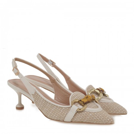 ΓΥΝΑΙΚΕΙΑ ΓΟΒΑ SLINGBACK EXE ΨΑΘΑ ΣΥΝΘΕΤΙΚΟ ΜΠΕΖ ΕΚΡΟΥ ΑΓΚΡΑΦΑ U485L381423E