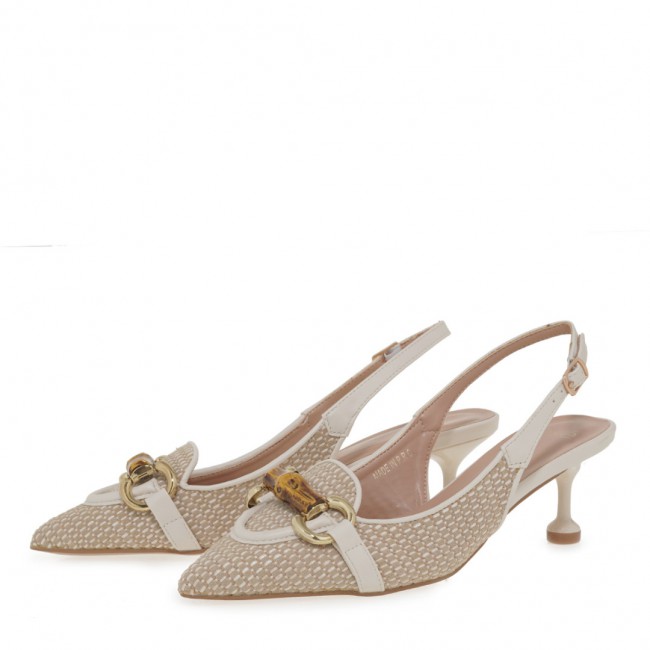 ΓΥΝΑΙΚΕΙΑ ΓΟΒΑ SLINGBACK EXE ΨΑΘΑ ΣΥΝΘΕΤΙΚΟ ΜΠΕΖ ΕΚΡΟΥ ΑΓΚΡΑΦΑ U485L381423E