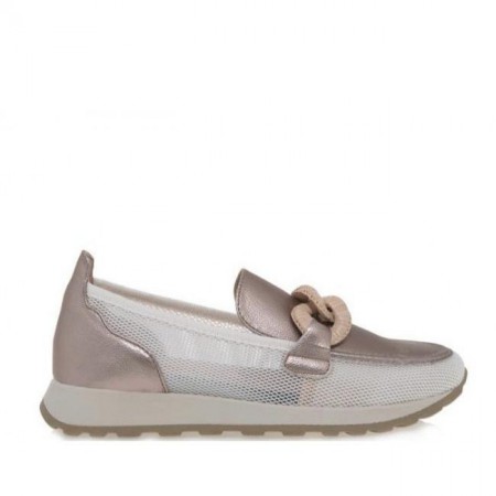 ΓΥΝΑΙΚΕΙA LOAFERS ΧΑΜΗΛΑ EXE ΟΙΚΟΛΟΓΙΚΟ ΔΕΡΜΑ ΡΟΖ ΠΛΑΤΙΝΑ U107Y8892L46