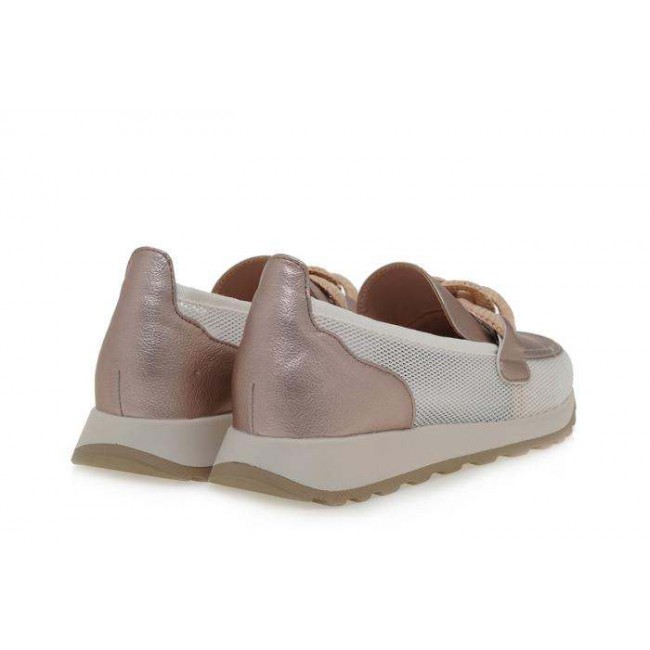 ΓΥΝΑΙΚΕΙA LOAFERS ΧΑΜΗΛΑ EXE ΟΙΚΟΛΟΓΙΚΟ ΔΕΡΜΑ ΡΟΖ ΠΛΑΤΙΝΑ U107Y8892L46