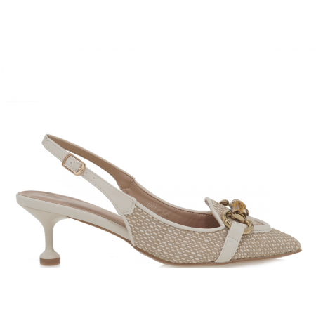 ΓΥΝΑΙΚΕΙΑ ΓΟΒΑ SLINGBACK EXE ΨΑΘΑ ΣΥΝΘΕΤΙΚΟ ΜΠΕΖ ΕΚΡΟΥ ΑΓΚΡΑΦΑ U485L381423E
