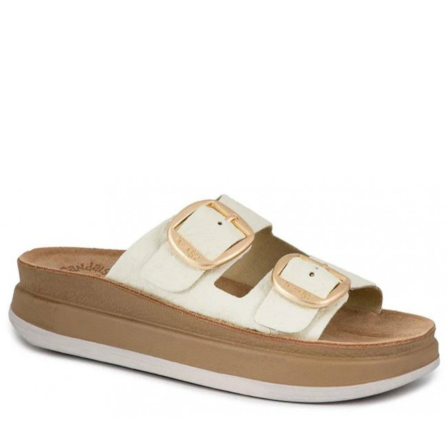 ΓΥΝΑΙΚΕΙΟ FLAT ΑΝΑΤΟΜΙΚΟ ΠΕΔΙΛΟ FANTASY SANDALS ZEFI ΔΕΡΜΑ ΛΕΥΚΟ S1100-WHITE