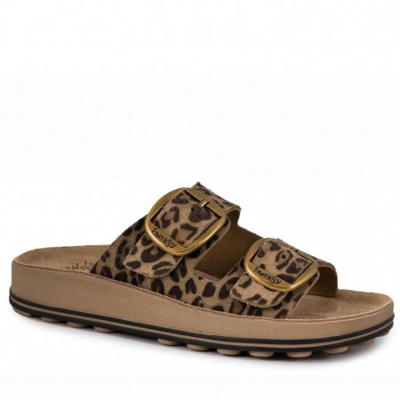 ΓΥΝΑΙΚΕΙΟ FLAT ΑΝΑΤΟΜΙΚΟ ΠΕΔΙΛΟ FANTASY SANDALS DESPOINA ΔΕΡΜΑ ΚΑΣΤΟΡΙ ΛΕΟΠΑΡ S310-LEOPARDO