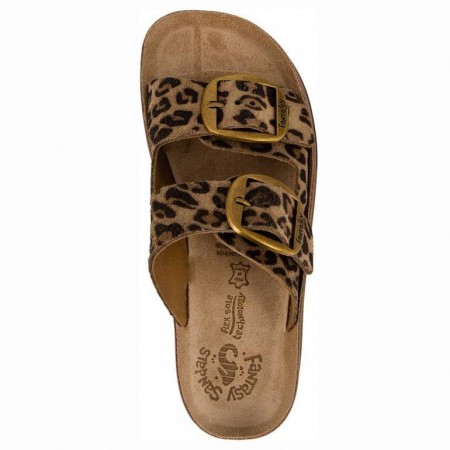 ΓΥΝΑΙΚΕΙΟ FLAT ΑΝΑΤΟΜΙΚΟ ΠΕΔΙΛΟ FANTASY SANDALS DESPOINA ΔΕΡΜΑ ΚΑΣΤΟΡΙ ΛΕΟΠΑΡ S310-LEOPARDO