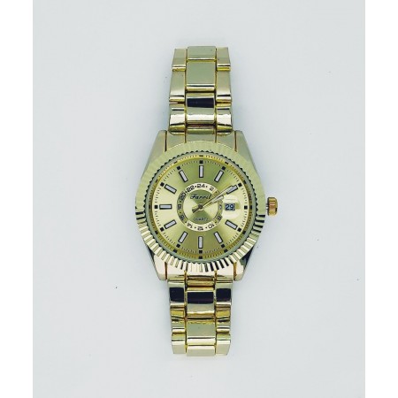 Γυναικείο ρολόι με μεταλλικό μπρασελέ Ρ-16 χρυσό