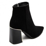ΓΥΝΑΙΚΕΙΟ ΜΠΟΤΑΚΙ IDEAL SHOES ΣΥΝΘΕΤΙΚΟ ΔΕΡΜΑ ΣΟΥΕΝΤ ΜΑΥΡΟ 7616-BLACK