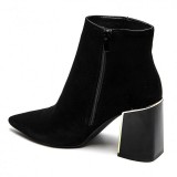 ΓΥΝΑΙΚΕΙΟ ΜΠΟΤΑΚΙ IDEAL SHOES ΣΥΝΘΕΤΙΚΟ ΔΕΡΜΑ ΣΟΥΕΝΤ ΜΑΥΡΟ 7616-BLACK
