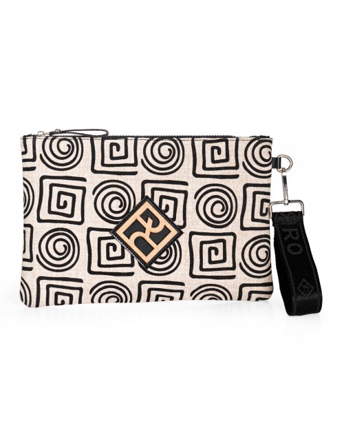 ΓΥΝΑΙΚΕΙΑ ΤΣΑΝΤΑ ΧΕΙΡΟΣ PIERRO ACCESSORIES ΚΑΜΒΑΣ ΜΠΕΖ/ΜΑΥΡΟ 90670MD04