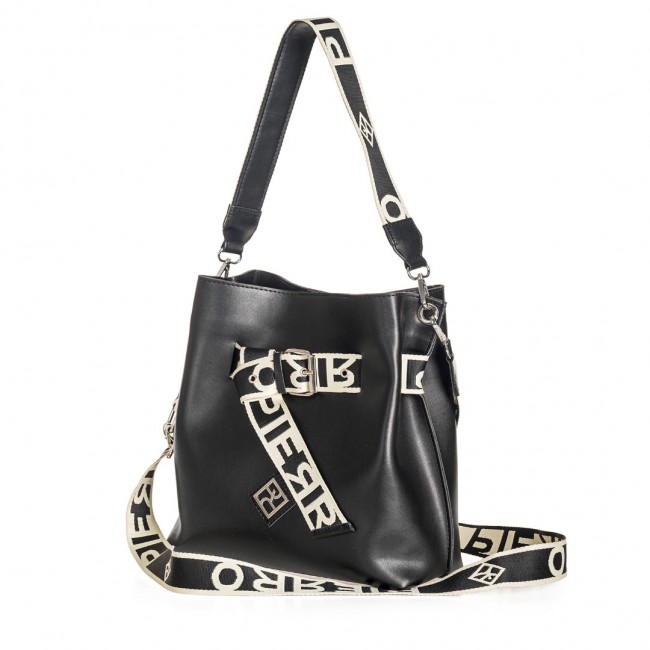 ΓΥΝΑΙΚΕΙΑ ΤΣΑΝΤΑ ΩΜΟΥ ΧΙΑΣΤΙ PIERRO ACCESSORIES URBAN STRAP COLLECTION ΟΙΚΟΛΟΓΙΚΟ ΔΕΡΜΑ ΜΑΥΡΟ  90901LR01