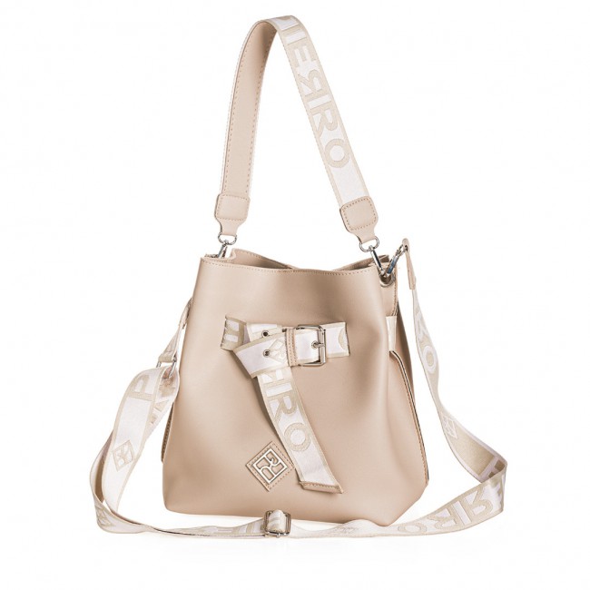 ΓΥΝΑΙΚΕΙΑ ΤΣΑΝΤΑ ΩΜΟΥ ΧΙΑΣΤΙ PIERRO ACCESSORIES URBAN STRAP COLLECTION ΟΙΚΟΛΟΓΙΚΟ ΔΕΡΜΑ ΜΠΕΖ ELEPHANT  90901LR41