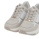 ΓΥΝΑΙΚΕΙΟ SNEAKER RENATO GARINI ΣΥΝΘΕΤΙΚΟ ΔΕΡΜΑ OFF WHITE ΠΛΑΤΙΝΑ ΦΙΔΙ U119R162471Z