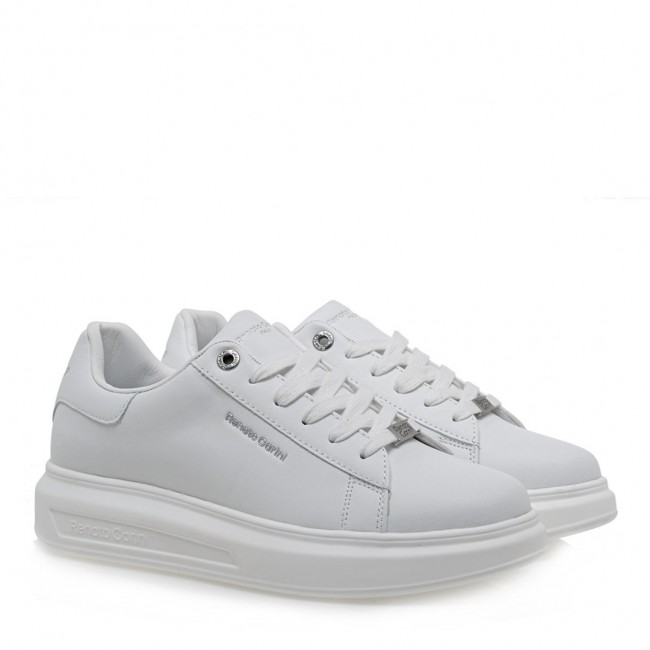 ΑΝΔΡΙΚΟ SNEAKER RENATO GARINI ΣΥΝΘΕΤΙΚΟ ΔΕΡΜΑ ΛΕΥΚΟ  U57007213651