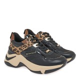 ΓΥΝΑΙΚΕΙΟ SNEAKER RENATO GARINI ΣΥΝΘΕΤΙΚΟ ΔΕΡΜΑ ΜΑΥΡΟ ΛΕΟΠΑΡ ΜΠΡΟΝΖΕ V119R16440T7