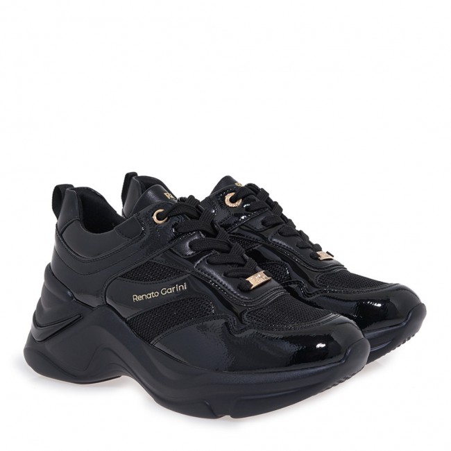 ΓΥΝΑΙΚΕΙΟ SNEAKER RENATO GARINI ΣΥΝΘΕΤΙΚΟ ΔΕΡΜΑ ΜΑΥΡΟ ΒΕΡΝΙ ΣΠΑΣΤΟ ΜΑΥΡΟ V119R164429Z
