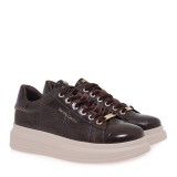 ΓΥΝΑΙΚΕΙΟ SNEAKER RENATO GARINI ΣΥΝΘΕΤΙΚΟ ΔΕΡΜΑ ΚΑΦΕ ΚΡΟΚΟ ΚΑΦΕ ΜΠΡΟΝΖΕ  V119R45823N5
