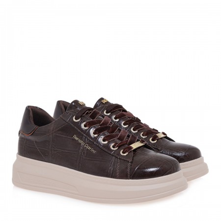 ΓΥΝΑΙΚΕΙΟ SNEAKER RENATO GARINI ΣΥΝΘΕΤΙΚΟ ΔΕΡΜΑ ΚΑΦΕ ΚΡΟΚΟ ΚΑΦΕ ΜΠΡΟΝΖΕ  V119R45823N5