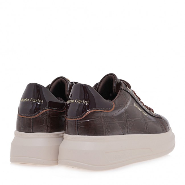 ΓΥΝΑΙΚΕΙΟ SNEAKER RENATO GARINI ΣΥΝΘΕΤΙΚΟ ΔΕΡΜΑ ΚΑΦΕ ΚΡΟΚΟ ΚΑΦΕ ΜΠΡΟΝΖΕ  V119R45823N5
