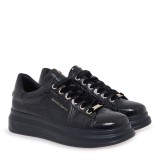ΓΥΝΑΙΚΕΙΟ SNEAKER RENATO GARINI ΣΥΝΘΕΤΙΚΟ ΔΕΡΜΑ ΜΑΥΡΟ ΚΡΟΚΟ ΚΑΦΕ V119R4582A76