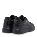ΓΥΝΑΙΚΕΙΟ SNEAKER RENATO GARINI ΣΥΝΘΕΤΙΚΟ ΔΕΡΜΑ ΜΑΥΡΟ ΚΡΟΚΟ ΚΑΦΕ V119R4582A76