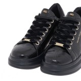 ΓΥΝΑΙΚΕΙΟ SNEAKER RENATO GARINI ΣΥΝΘΕΤΙΚΟ ΔΕΡΜΑ ΜΑΥΡΟ ΚΡΟΚΟ ΚΑΦΕ V119R4582A76