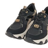 ΓΥΝΑΙΚΕΙΟ SNEAKER RENATO GARINI ΣΥΝΘΕΤΙΚΟ ΔΕΡΜΑ ΜΑΥΡΟ NUBUCK ΛΕΟΠΑΡ ΠΟΝΥ V119R81032R5