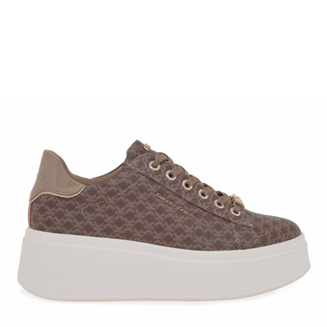 ΓΥΝΑΙΚΕΙΟ SNEAKER RENATO GARINI ΣΥΝΘΕΤΙΚΟ ΔΕΡΜΑ ΠΟΥΡΟ ΣΤΑΜΠΑ ΠΟΥΡΟ V119R88535R4