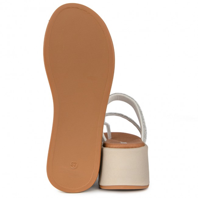 ΓΥΝΑΙΚΕΙΟ FLATFORM ΠΕΔΙΛΟ RAGAZZA ΔΕΡΜΑ ΛΕΥΚΟ ΑΣΗΜΙ ΣΤΡΑΣ 01130-WHITE