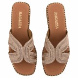 ΓΥΝΑΙΚΕΙΟ FLAT ΠΕΔΙΛΟ RAGAZZA ΣΥΝΘΕΤΙΚΟ ΧΑΛΚΟΣ ΧΡΥΣΟ ΣΤΡΑΣ 01150-COPPER
