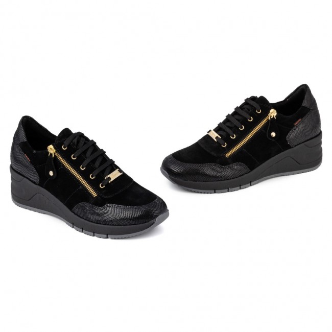 ΓΥΝΑΙΚΕΙΟ SNEAKER RAGAZZA ΣΥΝΘΕΤΙΚΟ ΥΦΑΣΜΑ ΜΑΥΡΟ ΦΙΔΙ 0326 BLACK