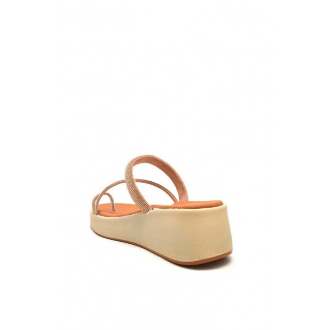 ΓΥΝΑΙΚΕΙΟ FLATFORM ΠΕΔΙΛΟ RAGAZZA ΔΕΡΜΑ ΡΟΖ ΧΡΥΣΟ ΣΤΡΑΣ 01130-GOLDENROSE