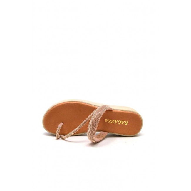 ΓΥΝΑΙΚΕΙΟ FLATFORM ΠΕΔΙΛΟ RAGAZZA ΔΕΡΜΑ ΡΟΖ ΧΡΥΣΟ ΣΤΡΑΣ 01130-GOLDENROSE