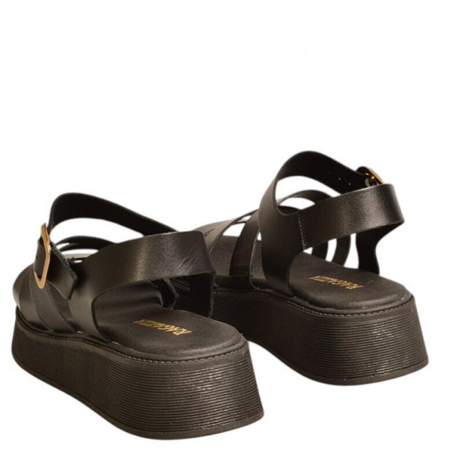 ΓΥΝΑΙΚΕΙΟ FLATFORM ΠΕΔΙΛΟ RAGAZZA ΔΕΡΜΑ ΜΑΥΡΟ 01247-BLACK