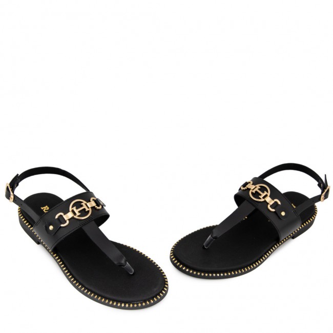 ΓΥΝΑΙΚΕΙΟ FLAT ΠΕΔΙΛΟ RAGAZZA ΔΕΡΜΑ ΜΑΥΡΟ 01070-BLACK