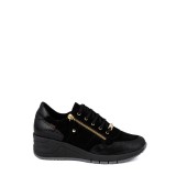 ΓΥΝΑΙΚΕΙΟ SNEAKER RAGAZZA ΣΥΝΘΕΤΙΚΟ ΥΦΑΣΜΑ ΜΑΥΡΟ ΦΙΔΙ 0326 BLACK